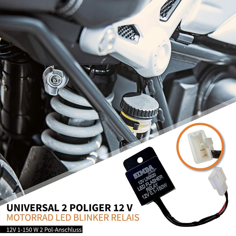 Universal 2 Pin 12 V Motorcycle LED Indicator Relay Load Independent 